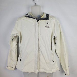 The North Face Jacket Women's Sz M Hyvent DT Windbreaker Hooded Zip Pocket White